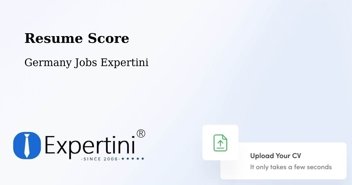 Resume Score & Job Description Match Tool – Binzen - Germany Jobs Expertini